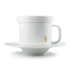 t-Series Cup and Saucer with Lid-White (250ml)